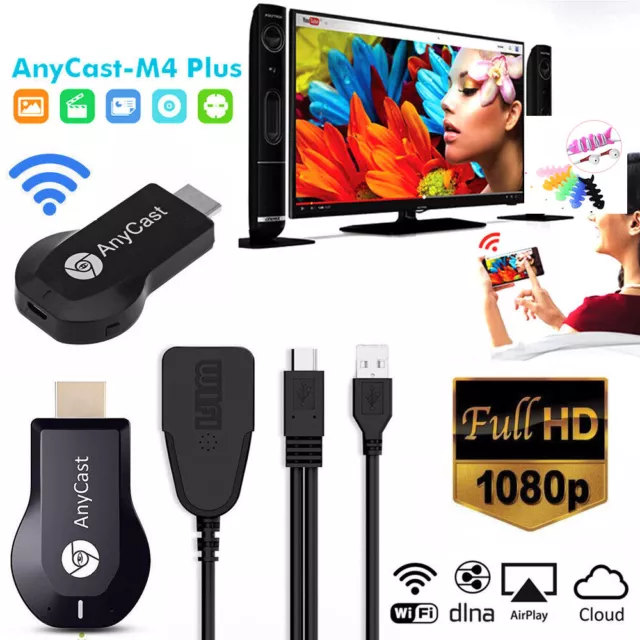 4K AnyCast 1080P HDMI Wireless Adapter WiFi Display Screen Mirroring Receiver
