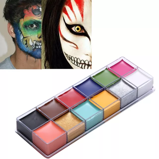 12 Colors Oil Paint Face Body Painting Dramatic Special Effects Facial Make GFL