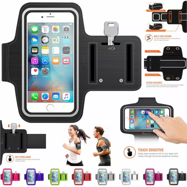 Sports Arm Band Mobile Phone Holder Bag Running Gym Armband Exercise All Phones