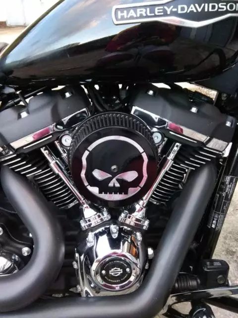 Air Cleaner Harley Davidson Skull Cover Willie G  Black