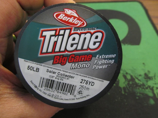 Berkley Trilene Big Game Mono Line Solar Bright Green 50LB 275Yards NEW (C)