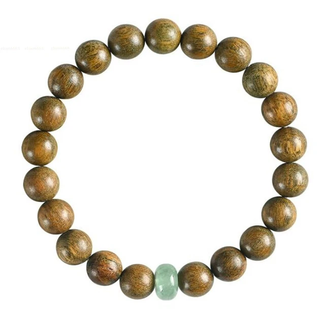 8mm Sandalwood gemstone men mala Cuff mala bracelet Wristband Reiki Pray