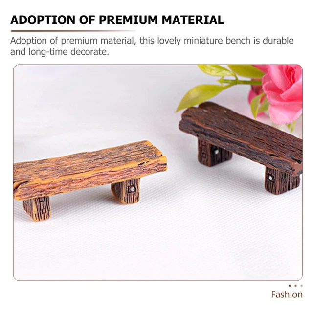 3Pcs Schöne Foto Prop Kleine Bank Decor Bench Modell Für Decor Garten Hause 7