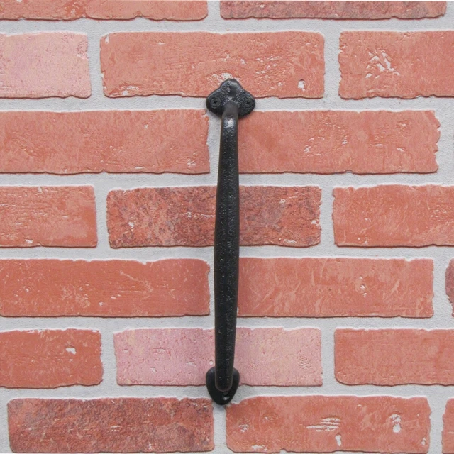 Large Vintage Cast Iron Slide Door Pull Antique Gate Handle Rustic Barn Hardware 5