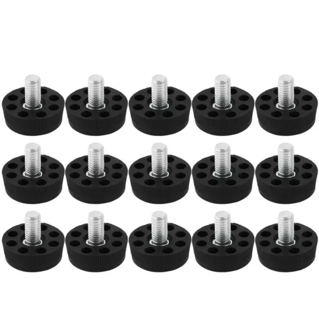 15x Adjustable Leveler Leveling Feet Furniture Table Cabinet Leg Screws M8x10mm