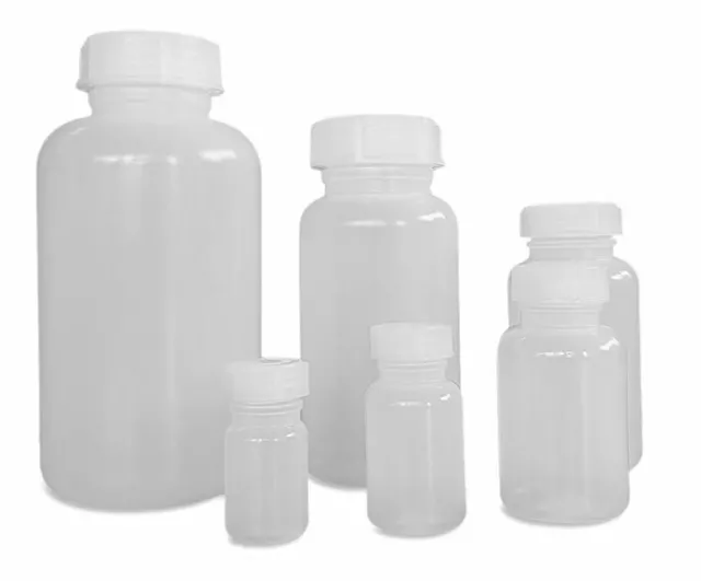 50 ml - 2000 ml Weithalsflasche LDPE-Flasche Kunststoffflasche Laborflasche rund