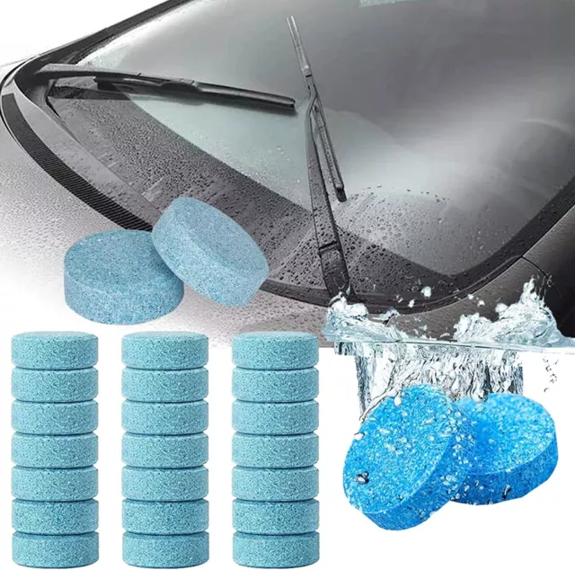 Liuer 100PCS Nettoyant Pare-Brise Voiture Auto Comprimé Effervescent Verre de...