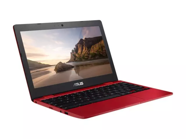 ASUS Chromebook C223NA-DH02-RD 11.6 HD Laptop N3350 4GB 32GB eMMC Chrome OS Red