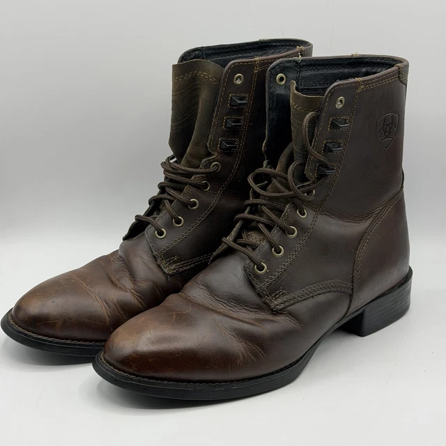 ARIAT BOOTS MENS 8.5D Brown Lacer Kiltie ATS Leather Work  display picture 2