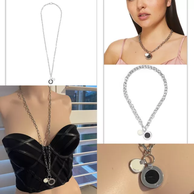 RARE MIMCO BRAND New Mesh Mash Silver Choker Necklace And Bracelet