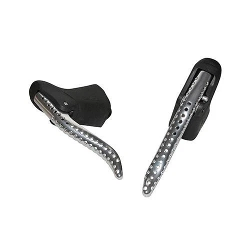 Paire De Leviers De Frein Vélos Fixie/Vintage - Aluminium Argenté - Compatibles Avec Vélo Ville, Single Speed