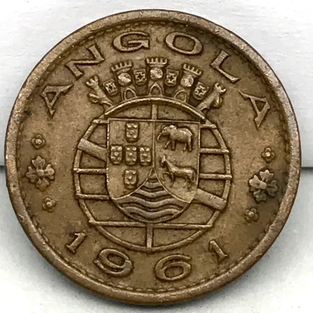 Angola: 1961  50 Centavos  Bronze Coin ,KM#75.