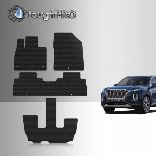 TOUGHPRO FLOOR MATS + 3rd Row Black For KIA Telluride All Weather 2020