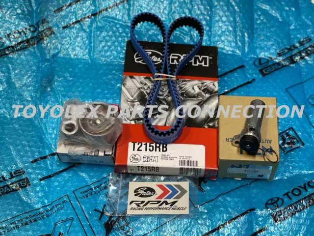 New Lexus Supra Sc300 Is300 Gs300 3 Pcs Timing Belt Kit Blue Racing Gates T215Rb