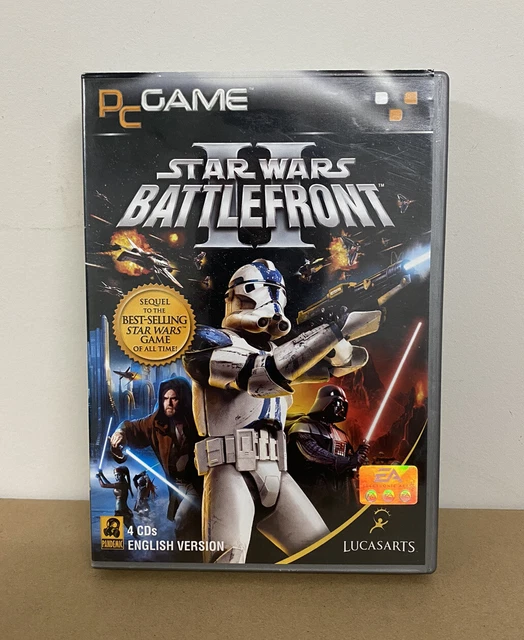 Star Wars: Battlefront II 2 (PC CD-ROM, 2005) Complete 4 Disc Set With Key