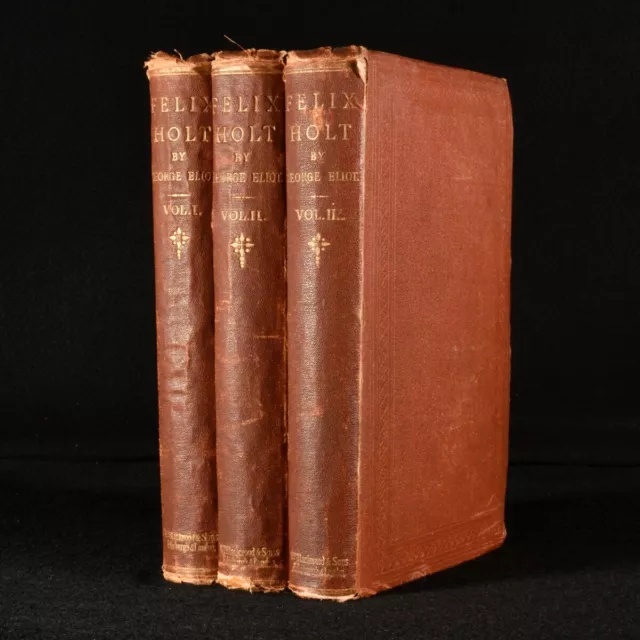 1866 3vol Felix Holt the Radical 1st Edition George Eliot Novel Triple Decker