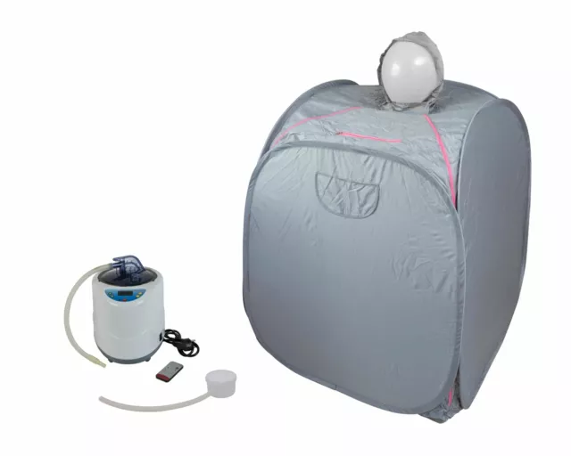 Mini Plegable Sauna de Vapor Con Gorra, Con Generador 2 Litro 1000 Vatios