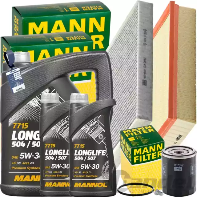 MANN INSPEKTIONSPAKET+7L MANNOL 507 5W30 ÖL passend für VW T5 6 MULTIVAN 2.0 TDI