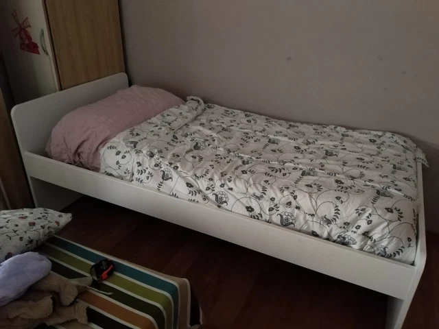 Askvoll Letto Singolo 90x200 Ikea LETTO IKEA SLÄKT Bianco Singolo