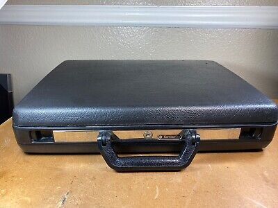 Vintage Samsonite Delegate Black Hard Shell Luggage Briefcase Attache