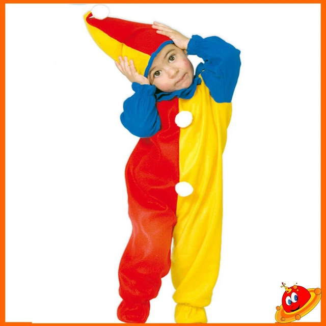 COSTUME CARNEVALE BAMBINO Bambina Baby Clown Pagliaccio Tg da 6 a