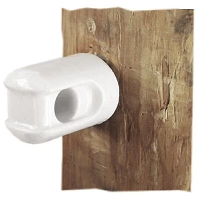 Electric Fence Insulator, Line & Corner, Porcelain, Small -2802