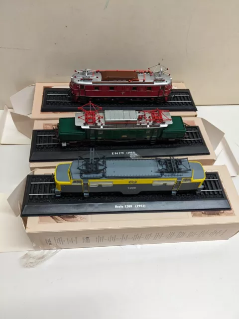 Atlas Lot De 3 Locomotives Statiques 1208 NS, Krokodil En HO