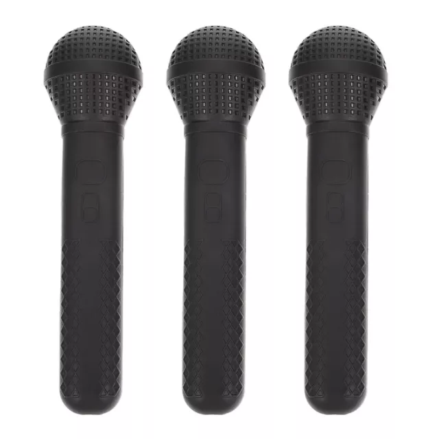 3 Pcs Abs Simulation Microphone Child Kid Kids Karaoke Props