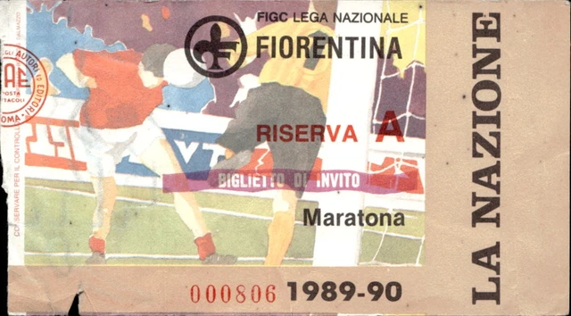 Billet Milan Vs Inter - Derby Serie A 1976/1977 - Souvenir Foot Vintage