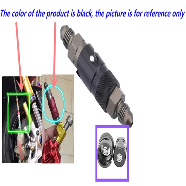 1*Black Aluminum CNC Quick Release Dry Brake Line Coupling Fitting Adapter 3AN