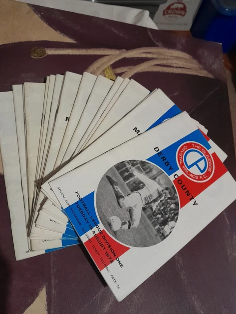 Crystal Palace Home Football Programmes x 16 1972/1973 All Listed