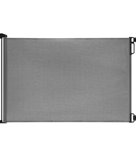Extra Wide Retractable Baby Gate, 33" Tall, Extends up to 71" Wide EasyBaby Grey