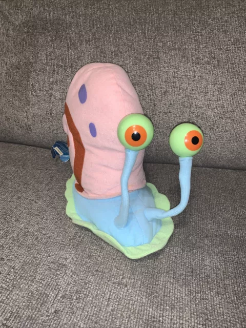 SpongeBob SquarePants Gary the Snail Plush Posable Eyes 2000 Nickelodeon READ!