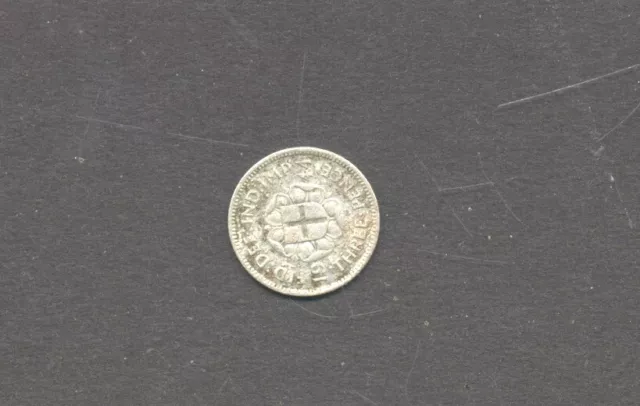 1944 , GEORGE VI , silver threepence , RARE DATE