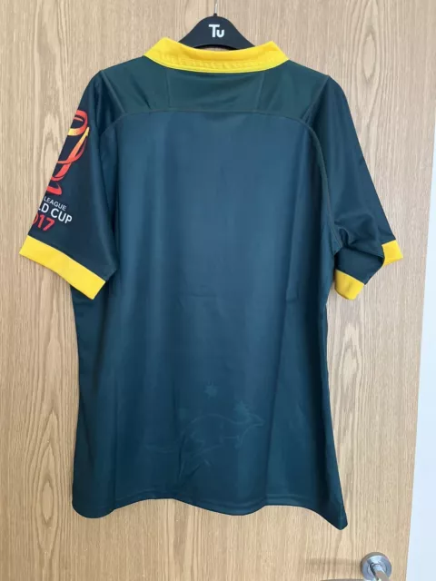 Australia Canterbury Rugby League 2017 World Cup Shirt NRL Men’s UK Size Large 2