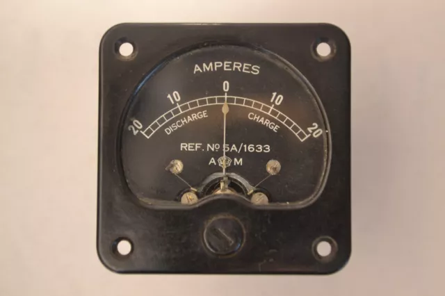 Vintage Wwii Ammeter Ex Spitfire & Hurricane 20-0-20A