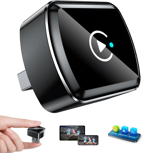 Soleilx Adattatore Wireless 2-in-1 Per Carplay E Android Auto – WiFi 5.8 GHz, Per Audi/VW/Opel/Citroen 2016+