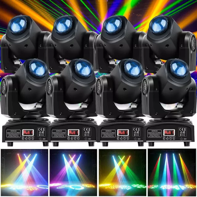 Moving Head Bühnenlicht 80W RGBW LED 8 GOBO Spot DMX Disco dj Bühnenbeleuchtung