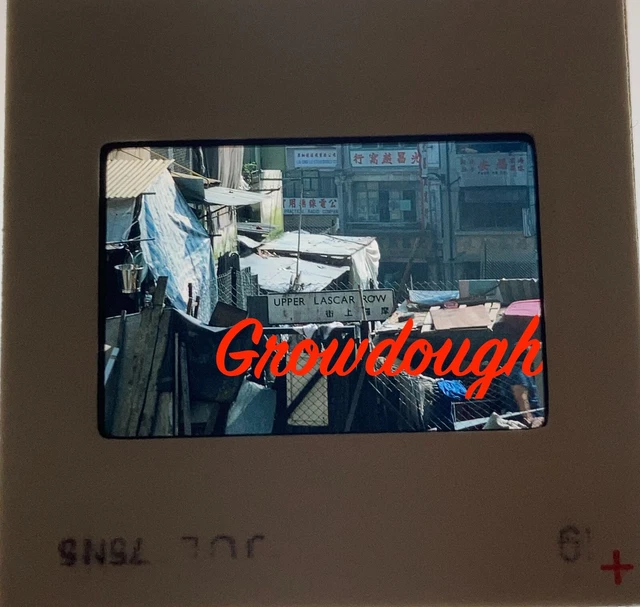 Original Slide Hong Kong Street Scene Upper Lascar Row 1975 Kodachrome