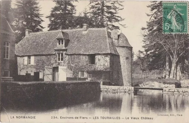 CPA 61 NORMANDIE ORNE près FLERS - LES TOURAILLES - Le Vieux Château 1919