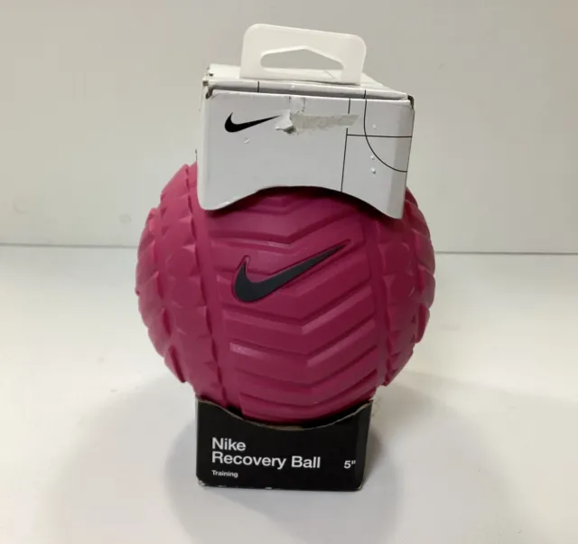 Nike Recovery Ball Textured Deep Tissue Muscle Massage Roller Yoga 5" Pink New