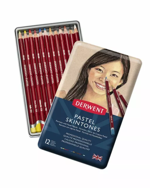 36 Brilliant Colours! Derwent PASTEL Pencils in Tin Art Students Colouring  Books