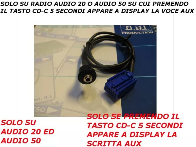 Aux Line Cavo Audio In cable Mercedes Classe A B C CLK M R S Audio 20 50 04->08