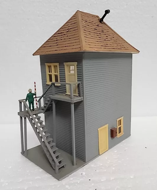 Industrial Miniatures HO Signal Tower - Built wood craftsman building 4" x 2.25"