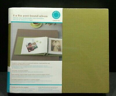 Álbum de fotos Martha Stewart 8"" x 8"" NUEVO Green Post encuadernado fotografías Keeper BS
