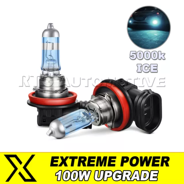 H8 708 Front Fog Lamp Light Bulbs 100W High Power White 5000k Fits Ford