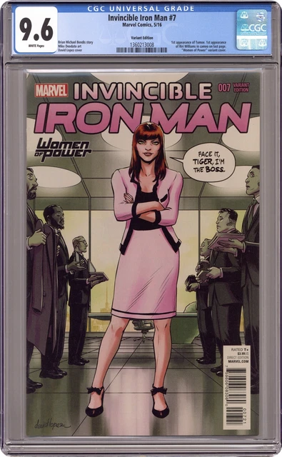 Invincible Iron Man #7B Lopez Variant CGC 9.6 2016 1360213008