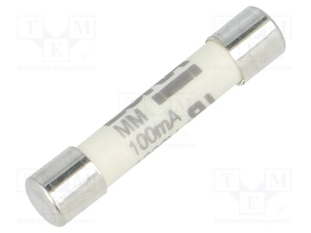 Sécurité : Schmelz Super Rapidement 6,3x32mm 100mA 1kVAC Laiton 632407 Superflin
