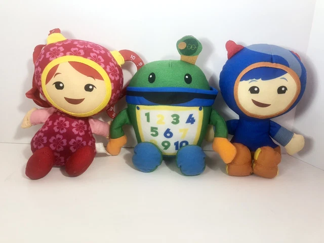 Team Umizoomi Plush Millie Bot And Geo 9” Toy 2011 Mattel Lot Used Condition