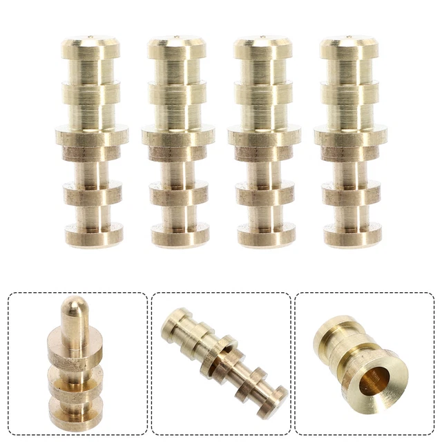 20 SETS GOLD Table Leaf Hardware Dowels Bolts Connectors Pins & Sockets